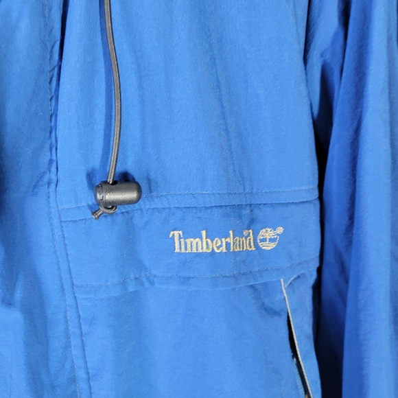 Mens Timberland Weathergear Jacket Fold away Hood 4 Zip Pockets Size Medium - Picture 4 of 16